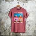 Cute Penguin Reading Book School Librarian Teacher Student Men's Comfort Colors T-Shirt Crimson