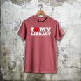 Fun I Love My Library Book Reader Bookworm Librarian Costume Men's Comfort Colors T-Shirt Crimson Fun I Love My Library Book Reader Bookworm Librarian Costume Men's Comfort Colors T-Shirt Crimson