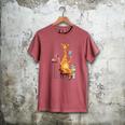Giraffe Reading Tea Books Coffee Book Lover Graphic Men's Comfort Colors T-Shirt Crimson