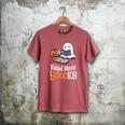 Halloween Teacher Women Cute Reading Ghost Read More Books Men's Comfort Colors T-Shirt Crimson