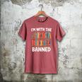 I'm With The Banned Librarian Banned Book Lover Reader Men's Comfort Colors T-Shirt Crimson