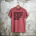 Introverted Boater Boating Introvert Men's Comfort Colors T-Shirt Crimson