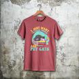 I Just Want To Read Books And Pet Cats Cat Book Lovers Men's Comfort Colors T-Shirt Crimson