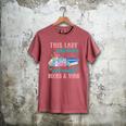 THIS LADY Will Never Own Enough BOOKS & YARN Men's Comfort Colors T-Shirt Crimson