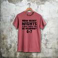 How Many Nights A Week Should You Be Reading 6-7 Book Lover Men's Comfort Colors T-Shirt Crimson