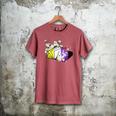 Non-Binary Book Lover Nonbinary Daisy LGBT Reading Pride Men's Comfort Colors T-Shirt Crimson