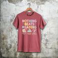 Nothing Beats Reading Book Librarian Across America Kids Men's Comfort Colors T-Shirt Crimson