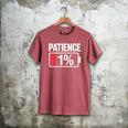 Patience 1 Battery Low Mood Tired Introvert Humor Men's Comfort Colors T-Shirt Crimson Patience 1 Battery Low Mood Tired Introvert Humor Men's Comfort Colors T-Shirt Crimson