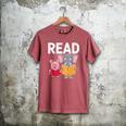 Pig Elephant Reading Cute Book Lover Bookworm Boys Girls Kid Men's Comfort Colors T-Shirt Crimson