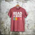 Read A Book Bruh Teacher Men's Comfort Colors T-Shirt Crimson