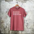 Read Books Walk Dogs Fight Fascists Reading Book Lover Dog Men's Comfort Colors T-Shirt Crimson
