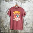 Reading Book Lover School Librarian Bruh It's Library Day Men's Comfort Colors T-Shirt Crimson