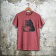 Reading Cat Cat Book Lover Men's Comfort Colors T-Shirt Crimson
