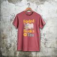 Reading Hobby Bookshelves Library Fueled By Books And Tea Men's Comfort Colors T-Shirt Crimson Reading Hobby Bookshelves Library Fueled By Books And Tea Men's Comfort Colors T-Shirt Crimson