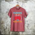 Reading Is A Ticket To Adventure Fun Book Lovers Fun Men's Comfort Colors T-Shirt Crimson Reading Is A Ticket To Adventure Fun Book Lovers Fun Men's Comfort Colors T-Shirt Crimson