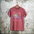 Retro Books Are My Love Language Valentine Book Lovers Men's Comfort Colors T-Shirt Crimson