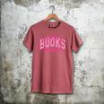 Retro Pink Coquette Bow Valentine Book Lover Varsity Men's Comfort Colors T-Shirt Crimson Retro Pink Coquette Bow Valentine Book Lover Varsity Men's Comfort Colors T-Shirt Crimson