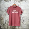 Shhh I'm Reading Book Lover Bookish Read Lover Outfit Men's Comfort Colors T-Shirt Crimson
