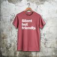 Silent But Friendly A Design For Introverts Men's Comfort Colors T-Shirt Crimson Silent But Friendly A Design For Introverts Men's Comfort Colors T-Shirt Crimson