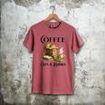 Sleeping Cat And Books With Coffee Lover Men's Comfort Colors T-Shirt Crimson