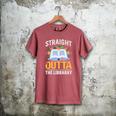 Straight Outta The Library Book Lover Men Women Premium Tri-Blend Men's Comfort Colors T-Shirt Crimson