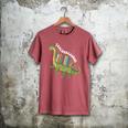 Teachersaurus Dinosaur Teachers Dino Reading Book Librarian Men's Comfort Colors T-Shirt Crimson