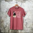 That's What I Do I Pet Cat I Read Books Tuxedo Cat Bookworm Men's Comfort Colors T-Shirt Crimson