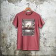 Totally Weird Tees Cat Library Book Reading Literary Men's Comfort Colors T-Shirt Crimson