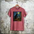 Van Gogh Starry Night Art Cat And Book Lovers Premium Tri-Blend Men's Comfort Colors T-Shirt Crimson Van Gogh Starry Night Art Cat And Book Lovers Premium Tri-Blend Men's Comfort Colors T-Shirt Crimson