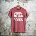 Warning I May Start Talking About Books Men's Comfort Colors T-Shirt Crimson