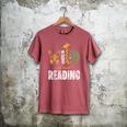 Wild About Reading Books Animal Theme Bookworm Library Day Men's Comfort Colors T-Shirt Crimson
