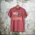 Wild About Reading Teacher Books Reader Lovers Leopard Zebra Men's Comfort Colors T-Shirt Crimson