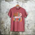 Wild About Reading Zoo Animals Books Reader Lover Men's Comfort Colors T-Shirt Crimson