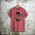 Woman Reading Book Lover Geometric Girl Afro History Men's Comfort Colors T-Shirt Crimson