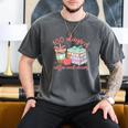 100 Days Of Coffee And Chaos Coquette Bow Book Apple Men's Comfort Colors T-Shirt Pepper