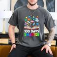 100th Day Of School Astronaut Books Space 100 Days Smarter Men's Comfort Colors T-Shirt Pepper