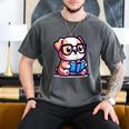 Adorable Book Lover Bulldog With Reading Glasses Cute Raglan Baseball Tee Men's Comfort Colors T-Shirt Pepper Adorable Book Lover Bulldog With Reading Glasses Cute Raglan Baseball Tee Men's Comfort Colors T-Shirt Pepper