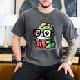 Adorable Book Lover Iguana With Reading Glasses Cute Men's Comfort Colors T-Shirt Pepper