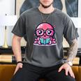 Adorable Book Lover Octopus With Reading Glasses Cute Men's Comfort Colors T-Shirt Pepper Adorable Book Lover Octopus With Reading Glasses Cute Men's Comfort Colors T-Shirt Pepper