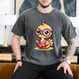 Adorable Book Lover Ostrich With Reading Glasses Cute Men's Comfort Colors T-Shirt Pepper
