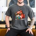 Adorable Book Lover Salmon With Reading Glasses Cute Men's Comfort Colors T-Shirt Pepper