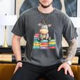 Adorable Donkey With Heart Sitting On Colorful Book Stack Men's Comfort Colors T-Shirt Pepper Adorable Donkey With Heart Sitting On Colorful Book Stack Men's Comfort Colors T-Shirt Pepper