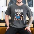 Animals Raccoon Reading Book Librarian Across America Kids Men's Comfort Colors T-Shirt Pepper