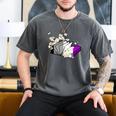 Asexual Book Lover LGBT Reading Pride Ace Flag Daisy Men's Comfort Colors T-Shirt Pepper