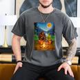 Bigfoot And Alien Reading Books Campfire Halloween Men's Comfort Colors T-Shirt Pepper Bigfoot And Alien Reading Books Campfire Halloween Men's Comfort Colors T-Shirt Pepper