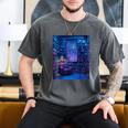 Book Library Bookshelf Armchair Window Pattern Print Men's Comfort Colors T-Shirt Pepper