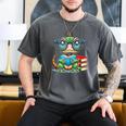 Book Lover Reading Iguana Men's Comfort Colors T-Shirt Pepper
