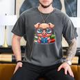 Book Lover Reading Pig Men's Comfort Colors T-Shirt Pepper