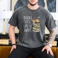 Book Lovers Books Cats Life Is Sweet Cat Lover Men's Comfort Colors T-Shirt Pepper Book Lovers Books Cats Life Is Sweet Cat Lover Men's Comfort Colors T-Shirt Pepper