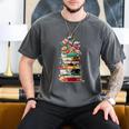 Book Stack With Flowers Reading Lover Bookish Men's Comfort Colors T-Shirt Pepper